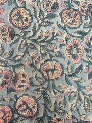 Indian Cotton Block Print Fabric by the Yard -Sewing and Quilting Fabric - Rohiyaan